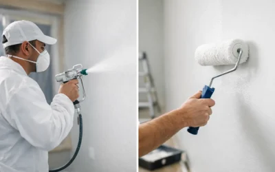Spuitwerk versus rollen van binnenmuren